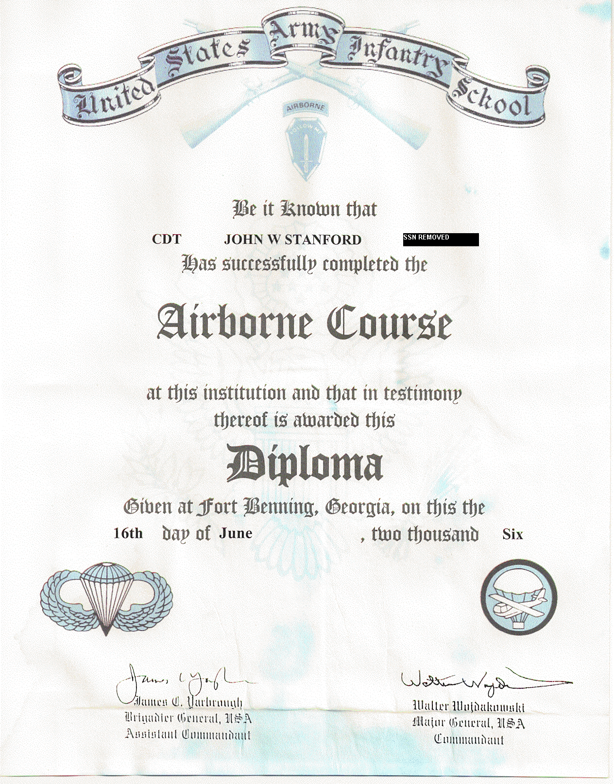 Airborne Certificate